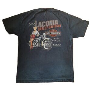 Harley Davidson Laconia 2015 T Shirt M New Hampshire Bike Week Black